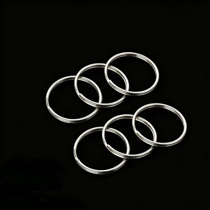 200pcs Silver Jump Ring Split Keyring Mental Connectors for Keychains, Jewelry Making, Pet Collars, Crafts 20mm - size: 20mm