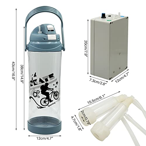 3L Goat Milking Machine Electric Pulsation Vacuum Pump Goat Milker - size: Goat