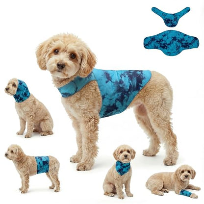 Dog & Cat Surgery Recovery Suit and Anxiety Wrap - color: Tie-Dye LH, size: S
