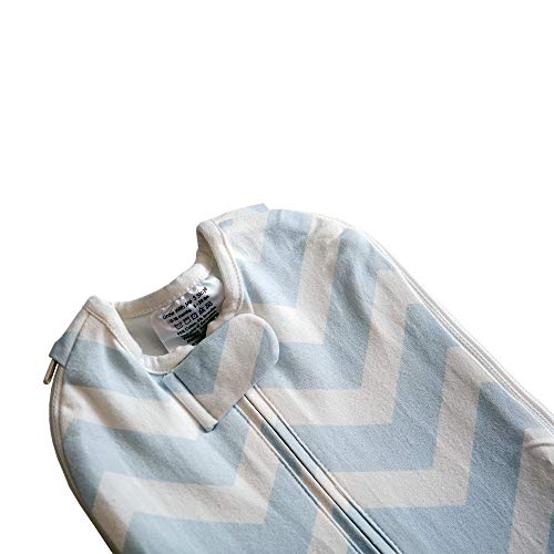 Woombie Grow with Me Baby Swaddle, Convertible Swaddle Fits Babies 0-9 Months, Expands to Wearable Blanket for Babies up to 18 Months, Dreamy Blue Chevron - color: Dreamy Blue Chevron, style: Grow With Me