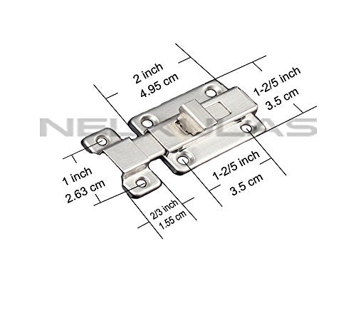 Stainless Steel Door Latch Sliding Lock Barrel Bolt (3-1/2") - style: 3-1/2"