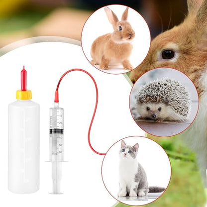 Havawish Lamb & Goat Bottle Kit - 18 Pcs, 2 x 400ml Lamb Bottles, 12 Animal Milk Drink Nipples, Goat Feeding Tube Kit