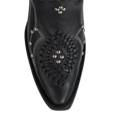 Yolkomo Cowboy Boots for Women Knee High Western Cowgirl Boots - color: Black, size: 7