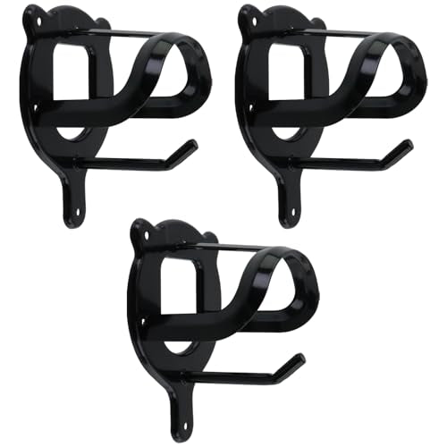 Semetall Horse Bridle Rack,3Pcs Black