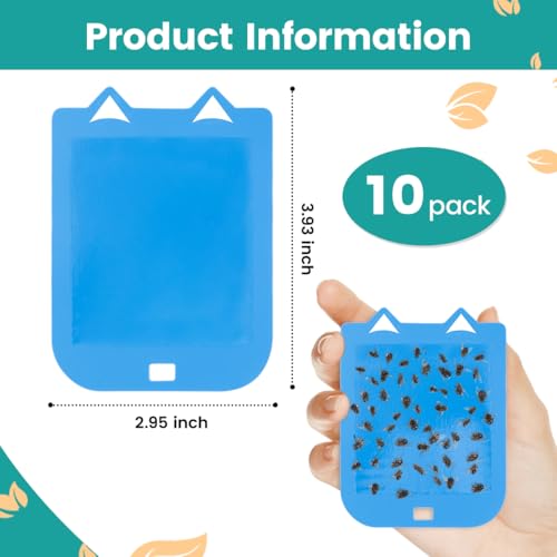 10 Pack Double Sided Sticky Refills for Flying Insect Light Trap, High Viscosity Glue Cartridges, Compatible with Raid Essentials Model Non-Toxic, Kid & Pet Safe