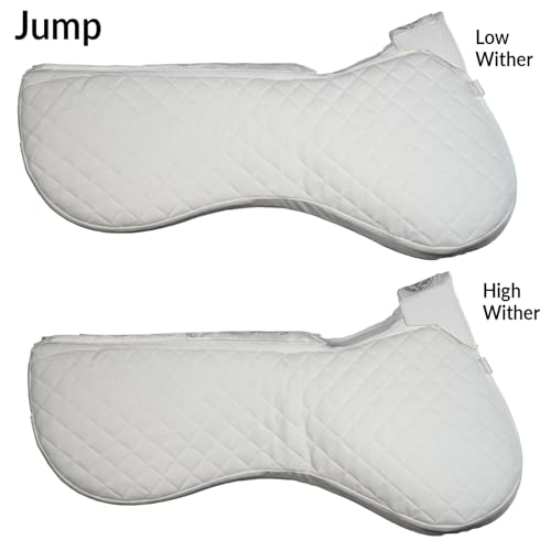 Total Saddle Fit Squish Pad - English - Impact Dampening Saddle Pad - color: White, size: Small Jump