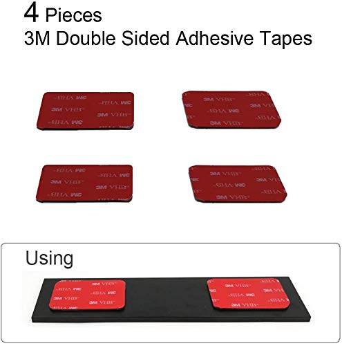 2 Pack 2" x 8" Aluminum Name Plate Holder for Wall or Door (Black) - color: Black