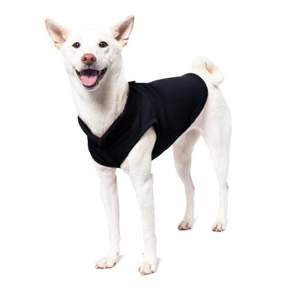 Gooby Fleece Vest Dog Sweater, Black, Large - color: Black, size: Large (Around 18-lb)