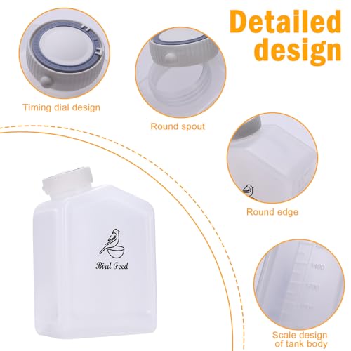 1.9Qt/1.8L Bird Seed Storage Container, Small Bird Food Container,Plastic Wild Bird Seeds Dispenser for Storing Sunflower Seed,BPA Free (Clear)