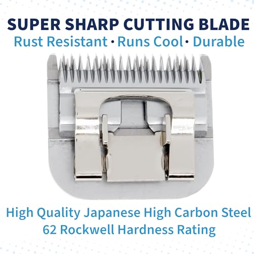 Detachable A Series 3/4 Blade Dog Grooming Cut Length 3/4" - 19mm Ideal for Large Trimming Areas Japanese Carbonized Steel Dog 19mm Replacement Blades | Compatible A5 Series(34HT) - color: 34HT (3/4" - 19mm)
