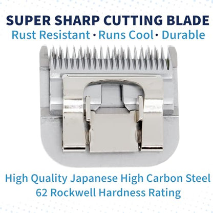 Detachable A Series 5f Blade Dog Grooming Cuts Length 1/4" - 6.4mm Japanese High Carbon Steel 6.4 mm Clipper Blade 5f | Detachable Blade Clippers (Compatible A5 Series(B5F) - color: 5F (1/4" - 6.4mm)