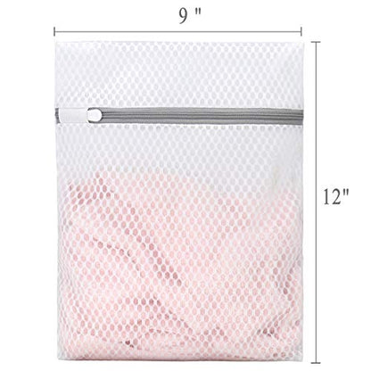 Muchfun 3Pcs Durable Honeycomb Mesh Laundry Bags for Delicates 9x12 Inches | (3 Small) - size: 3 Small