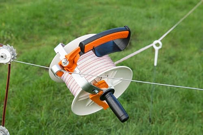 Gallagher Electric Fence Reel | Durable 3:1 Geared Fencing Reel for Polywire, Polyrope & Fence Tape | Fast Winding, Heavy-Duty Gearbox, Shatter-Resistant Lock