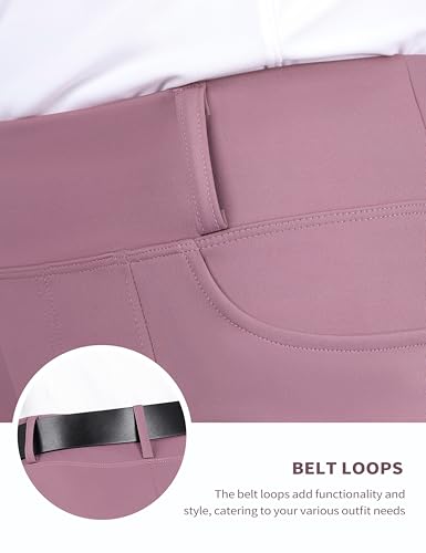 Women's Horse Riding Pants with Full Seat Silicone Grip - color: Pink, size: X-Small
