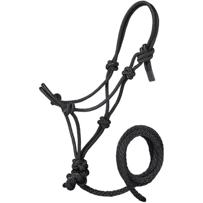 Tough1 Miniature Poly Rope Halter with Lead - color: Black, size: Medium