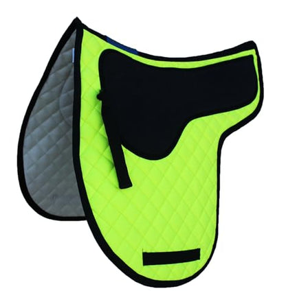 Horse English Quilted Contoured Padded All-Purpose Trail Saddle Pad 72184GR - color: Lime Green