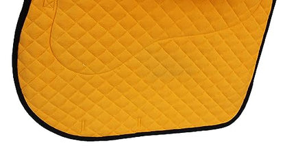 CHALLENGER Horse 23" x 20" English All-Purpose Contoured Quilted Trail Saddle Pad 72143 - color: 옐로우