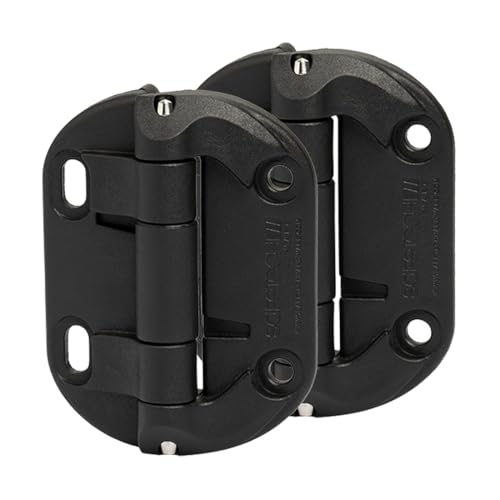 Safetech Hardware Neutral Closing Gate Hinges | Self-Aligning Hinges | No Tension | Square Post, Aluminum Gates | Swing Close 35 lbs SHN-90L - Black - size: Neutral Tension