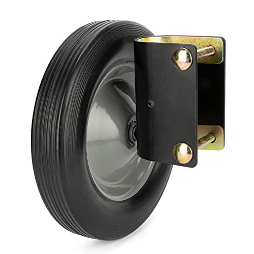 HILLMASTER Heavy Duty 8 Inch Gate Wheel Gate Caster Kit with 1-5/8" Thru 2" Gate Frames, Durable Gate Helper Wheel Gate Support Wheel for Chain Link Fence Swing Gate, Black
