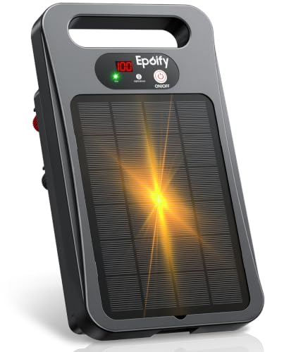 Solar Electric Fence Charger, 0.4J, 15 Mile Fence Energizer | 24/7 Fence Protection With Battery Display, Smart Monitoring, Solar & Type-C Charging For Gardens, Livestock And Farms