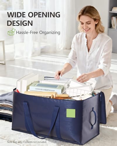 Heavy Duty Moving Bags with Wide‑opening, 8 Pack, 24 Gal, Blue - color: Blue