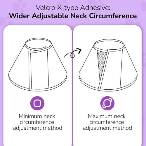 Soft Dog Cone Collar for Large Dogs After Surgery Adjustable - color: Pink, size: M (Neck Girth: 9.5-12.7in)