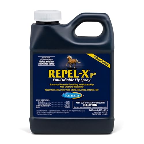 Farnam Repel-X pe Concentrated Fly Spray for Horses & Dogs, 16 Ounces - size: 16 Fl Oz (Pack of 1)