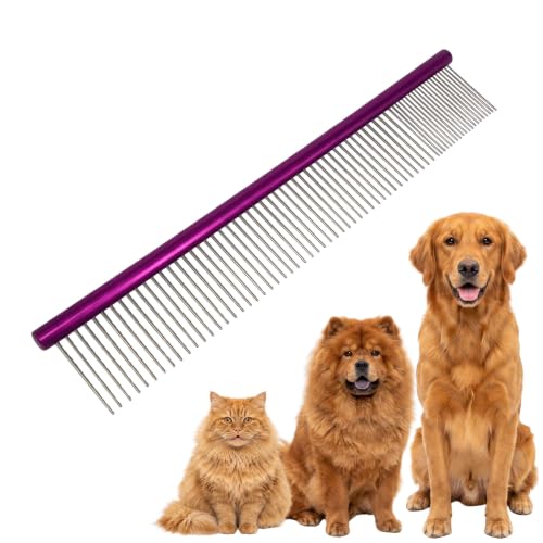 10-Inch Dog Combs for Grooming Matting, Metal Comb for Dogs and Cats - size: 10"