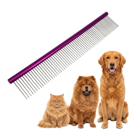 10-Inch Dog Combs for Grooming Matting, Metal Comb for Dogs and Cats - size: 10"