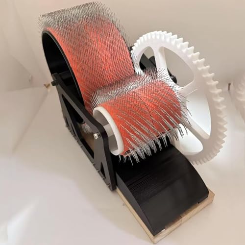 YNBXM Manual Wool Felt Drum Carder, Fast Color Mixing, Hand-Cranked