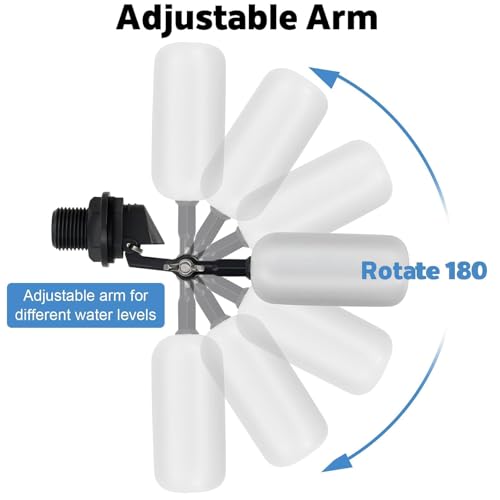 6-Pack Water Float Valve,1/2 Inch NPT for Ponds and Water Tanks