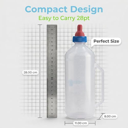 Goat Bottle, Feeding Bottle, Lamb Milk Bottle Portable, 1L Lamb Goat Milk Feeding Feeder Nursing Bottle with Handle Calf Bottle Baby Goat Supplies for Small Animal