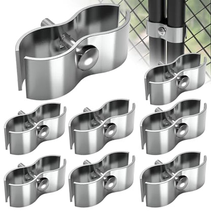8 Set Chain Link Fence Panel Clamps Dog Kennel Clamps - size: 1-3/8'' 8 Set