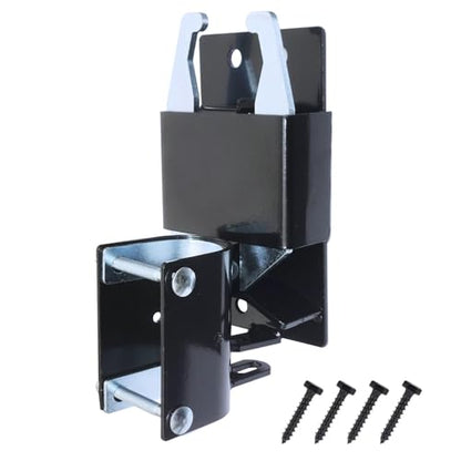 2 Way Farm Gate Latch for Metal Gates Livestock Cattle Gate Latches Hardware Use for Horse Corrals Ranches etc. (1, Black)
