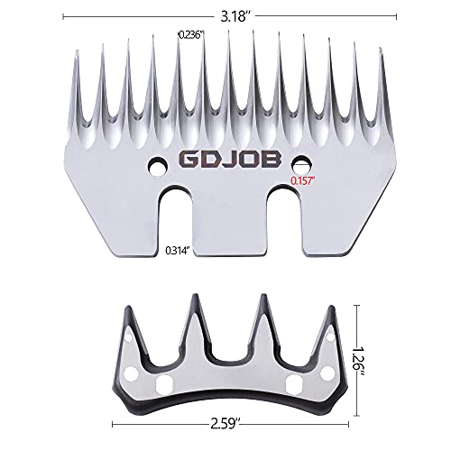 13 Teeth Straight Replacement Blades for Sheep Shears, Professional Stainless Steel Sheep Shears Blades for Dogs Sheep Alpacas Goats - color: Sheep Shears Blade