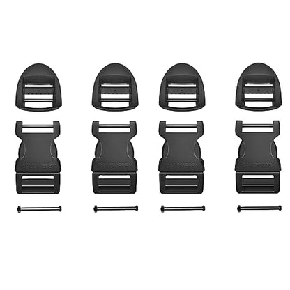1" Buckle Quick Side Release Buckle,Adjustable No Sewing Clip,Plastic Replacement for Nylon Webbing Straps,Backpack Pack Belt - color: 1 Inch 4 Pcs