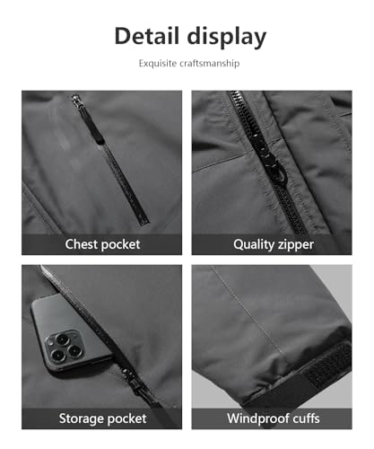 Men's Mountain Winter Coat - color: Dark Gray, size: Small