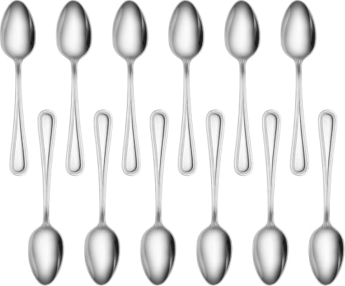 New Star Foodservice Bead Pattern Stainless Steel Serving Spoon, 7.8-Inch, Set of 12, Commercial Grade - size: Serving Spoon (7.8-Inch)