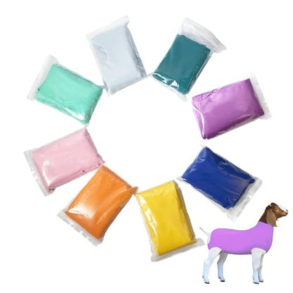 Spandex Goat Tube for Show Goats - Show Livestock Supplies: Goat Covers & Blankets (Violet, Medium) - color: violet, size: Medium