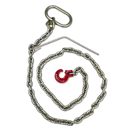 7FT 2 Ton Logging Chain with Choker Hook & 13.5" Steel Probe Stake, Heavy Duty Skidding Tow Chain for Tractor Towing, Tree Dragging, Forestry Logging, ATV & UTV - size: 7FT