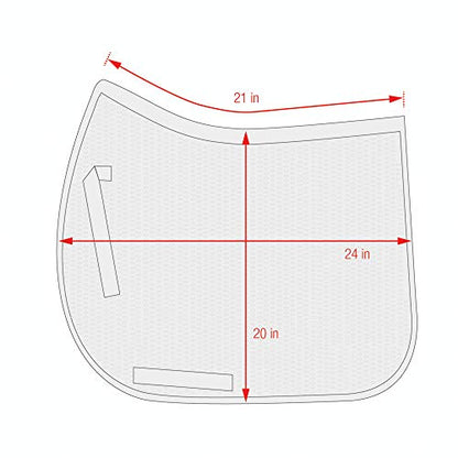 ECP Equine Comfort Products 3D Air Ride Dressage Saddle Pad, Full Size Non-Slip Shock-Absorbing Mesh Pad with Breathable Ventilation, Impact Protection & Thermoregulation for Horse Comfort, White
