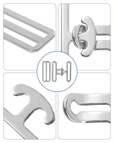 4 Sets Horse Blanket Surcingle Buckle Replacement Kits, Heavy-Duty Hardware Buckles with Straps for Repair and Restoration of Horse Blankets