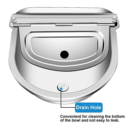 Automatic Livestock Waterer Bowl, 304 Stainless Steel Water Dispenser