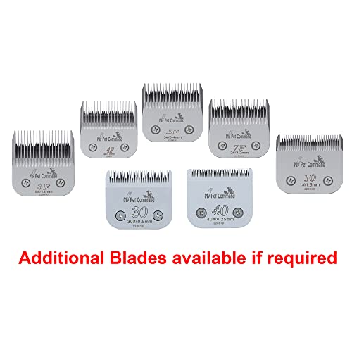 My Pet Command #5F Blade for Cordless Pet Clipper Model MPC15DS | Replacement or Additional Blades/Guides, 1 Bottle of Lube oil - size: 5F Blade 6.4mm
