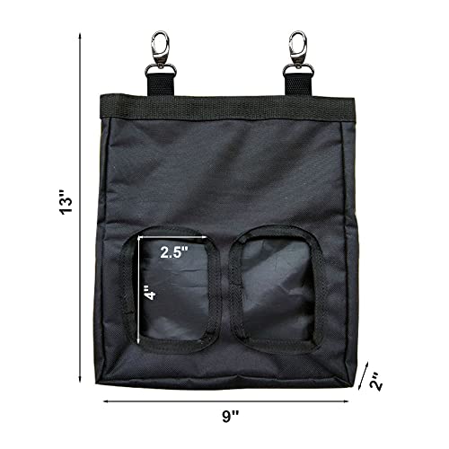 RIOUSSI Guinea Pig Hay Feeder, Hanging Rabbit Hay Feeder Bag. PureBlack - color: PureBlack