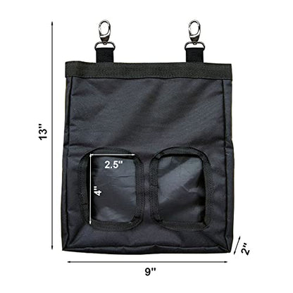 RIOUSSI Guinea Pig Hay Feeder, Hanging Rabbit Hay Feeder Bag. PureBlack - color: PureBlack