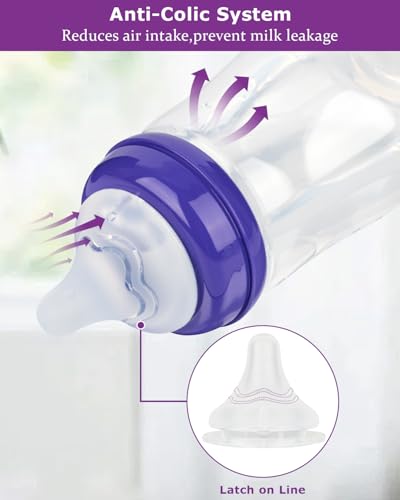 Silicone Nipples for Lansinoh Bottles, Size L,Replacement Bottle Nipple,6m+,Fast Flow, 6 Count - color: 6m+,L, 6 counts