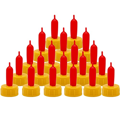 Goat Nipple 25Pcs Cow Calf Milk Drink Nipple Soft Silicone Goat Milk Bottle Topper Feeding for Sheep Goat Pup Dog Farm Supplies (Yellow) - color: Yellow