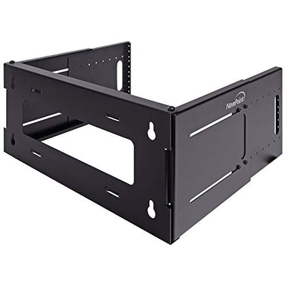 NavePoint 4U Patch Panel Bracket Wall Mount Patch Panel Rack for 19” Networking Equipment – Expandable Mounting Depth 9.5” to 15.5” 4U IT Rack 40lbs Weight Capacity - size: 4U