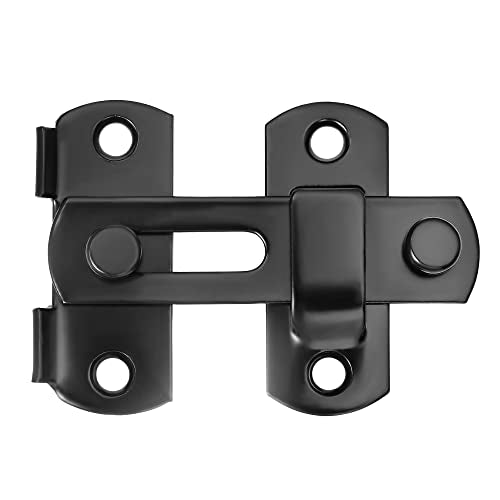 2 Packs Black Stainless Steel Barn Door Latch Bi-fold Door Lock_S - color: Small Black